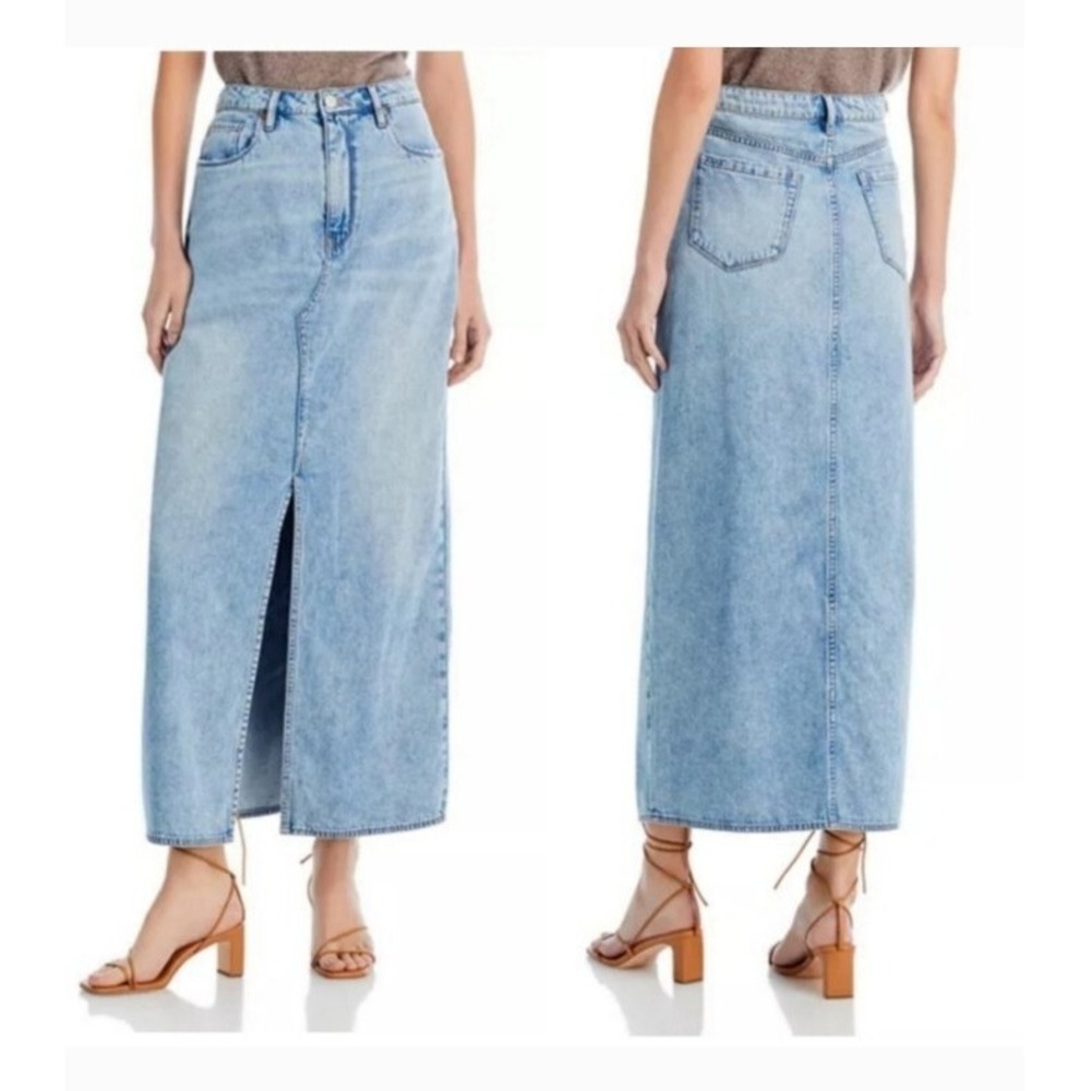 BLANKNYC In My Mind Denim High Waisted Denim Maxi Skirt 27" Waist